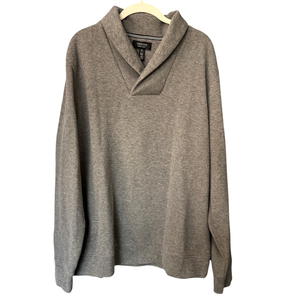 Nordstrom Men’s Shop Classic Gray Shawl Collar Sweater Size XL